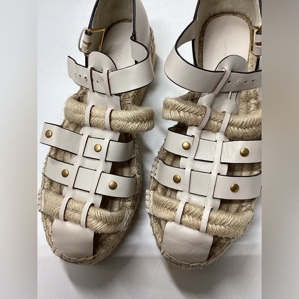 Tory Burch Fisherman Platform‎ Espadrille Sandal Size 10.5 - Picture 15 of 16